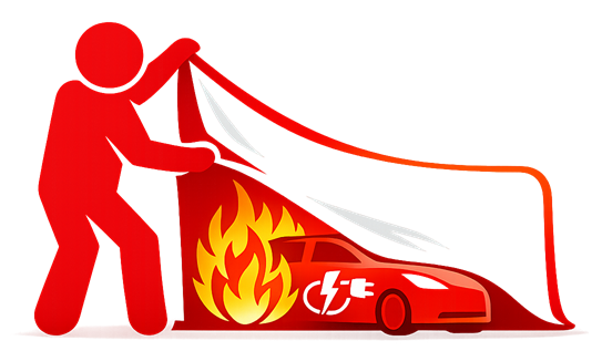 Löschdecken für Elektroautos