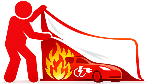 Löschdecken für Elektroautos