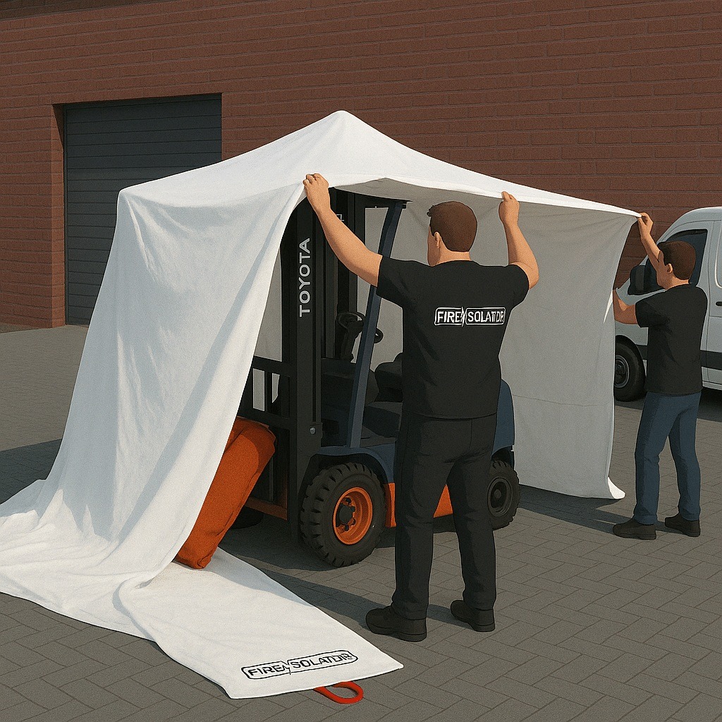 Gabelstapler-Feuerlöschdecke